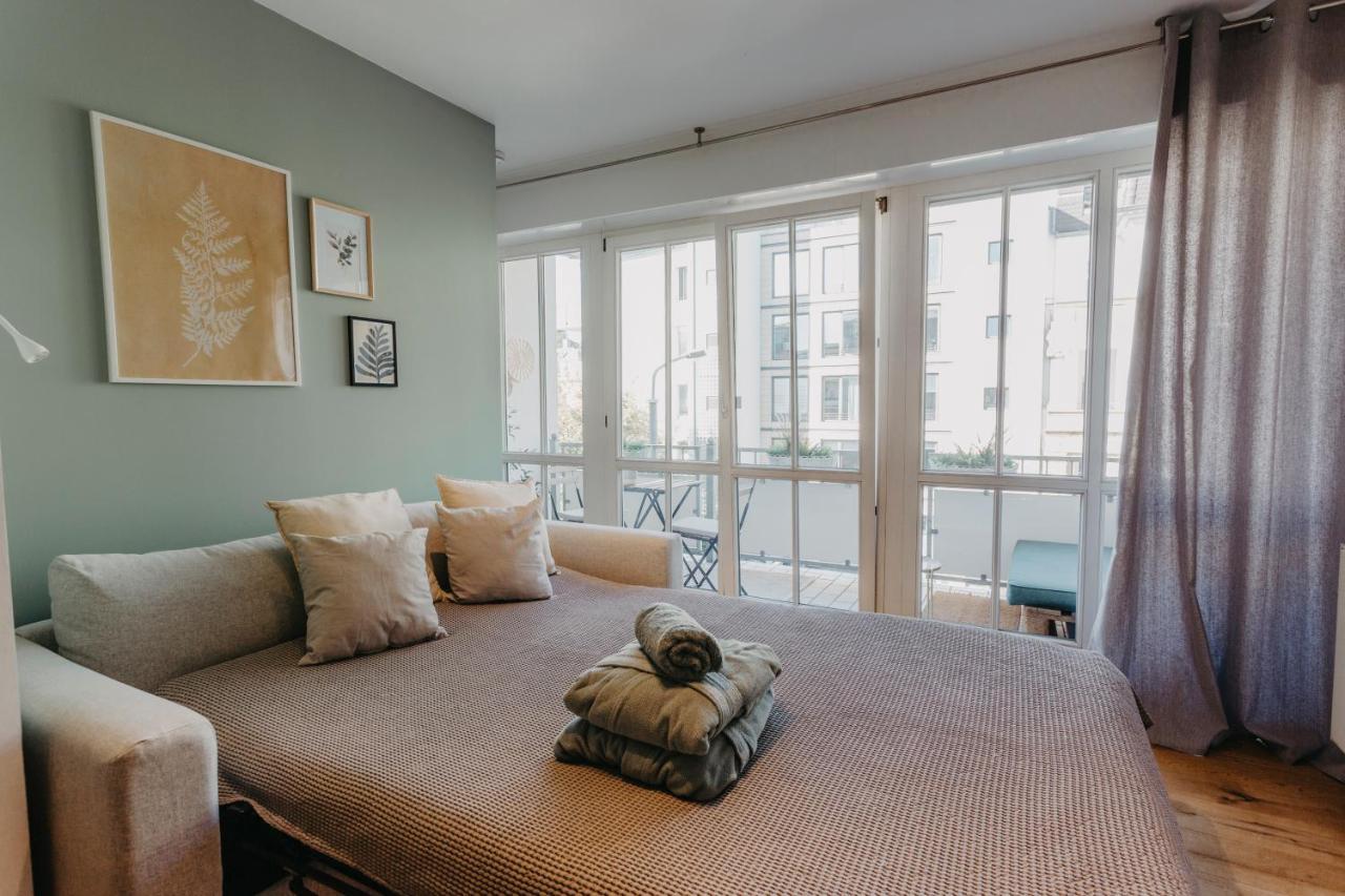 Traber Apartments Im Herzen Leipzigs Balkon Parkplatz Eksteriør billede